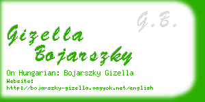 gizella bojarszky business card